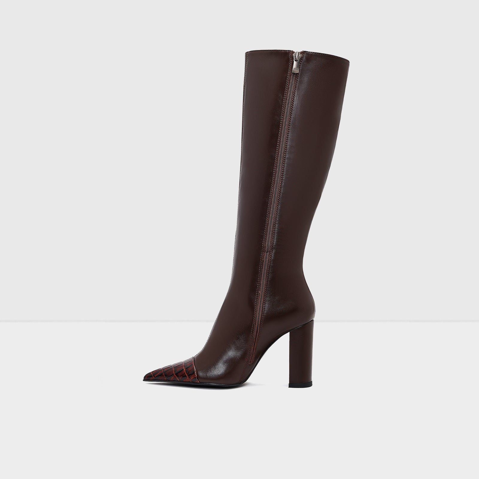 Hakiki Deri Kahve Kadın Çizme-3