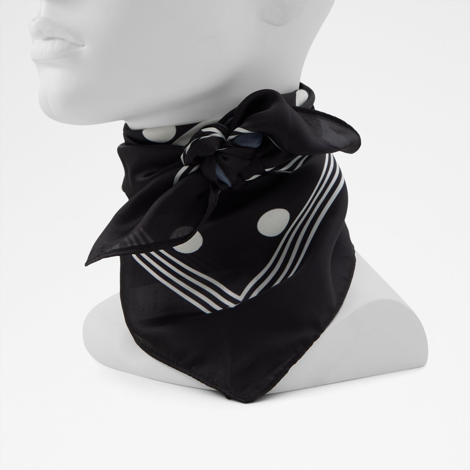 Kadın Siyah Beyaz Fular-2