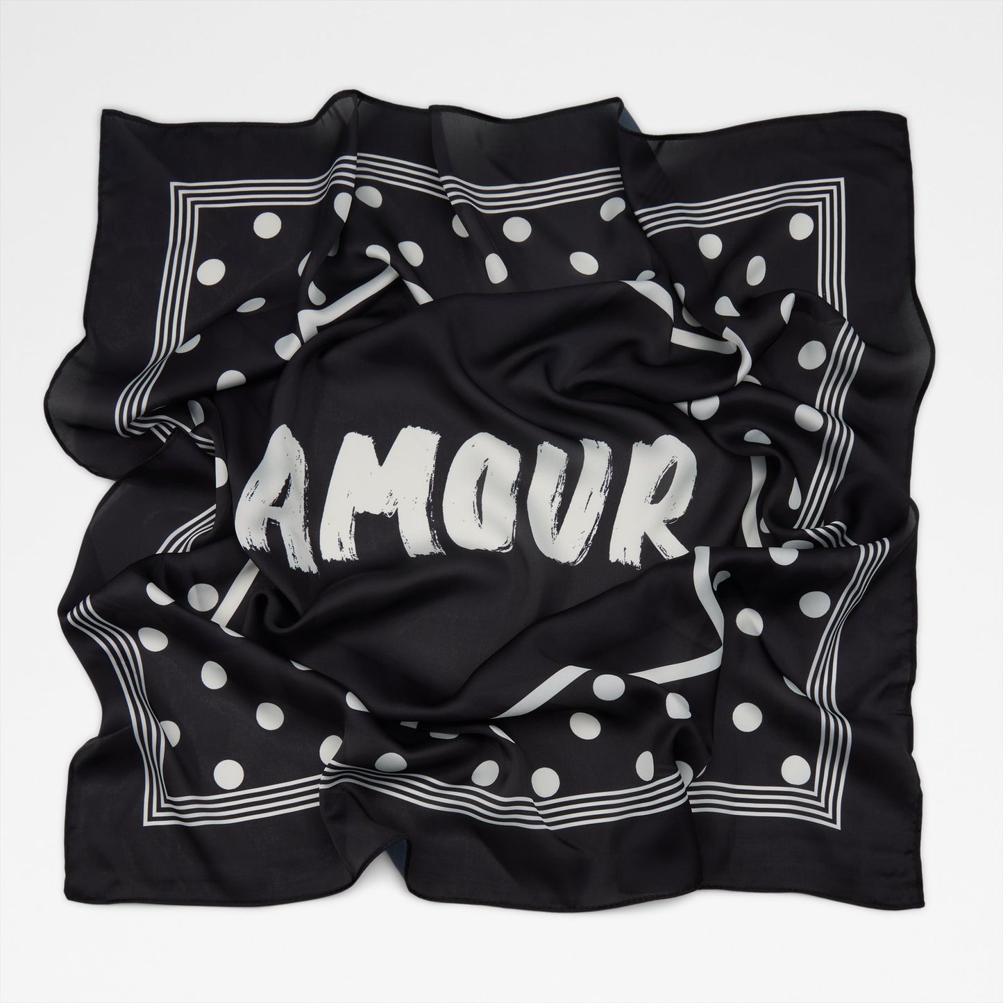 Kadın Siyah Beyaz Fular-4