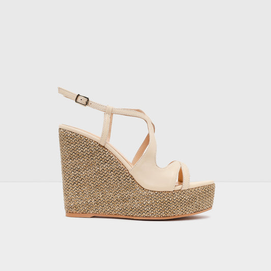 Kadın Bej Topuklu Sandalet-1