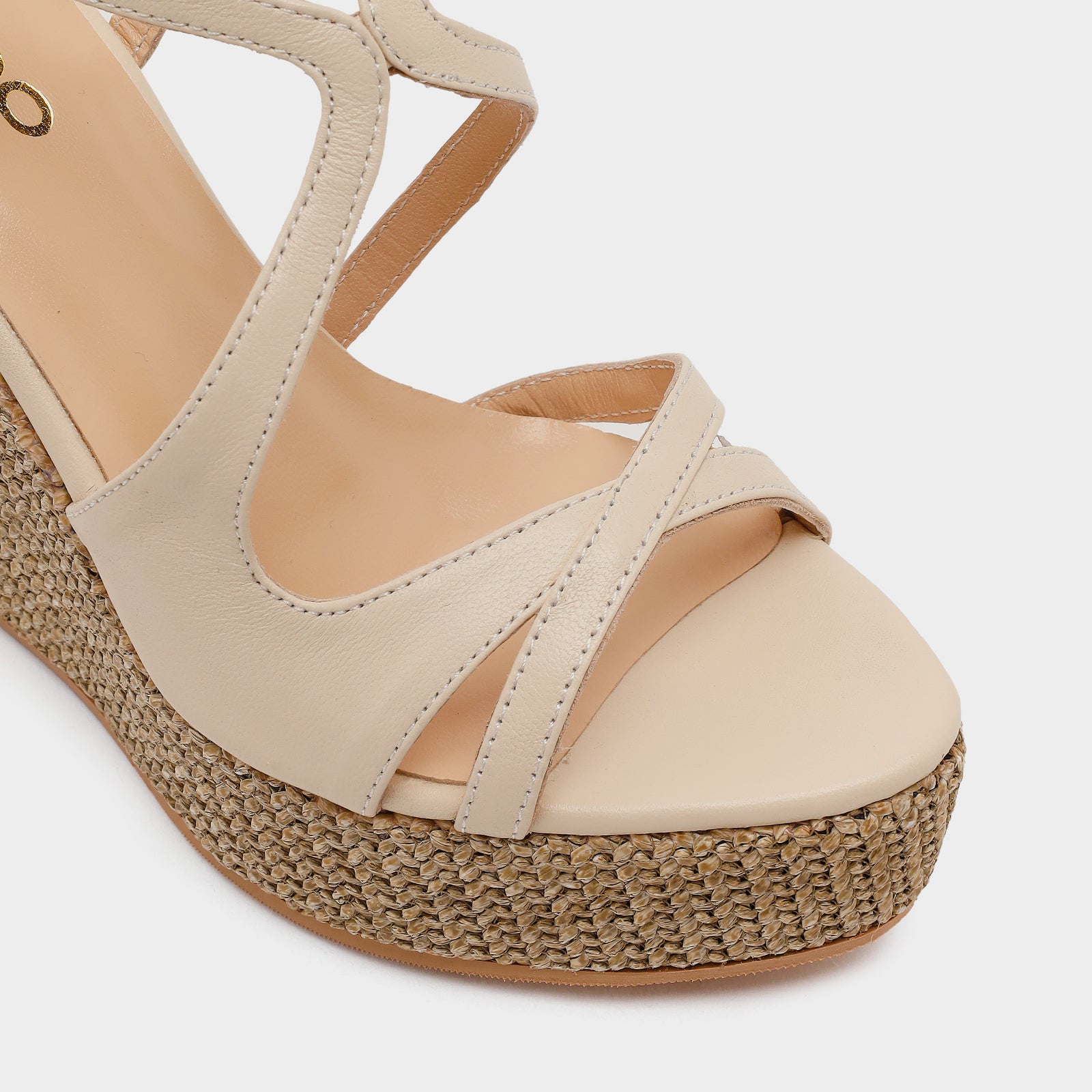 Kadın Bej Topuklu Sandalet-5