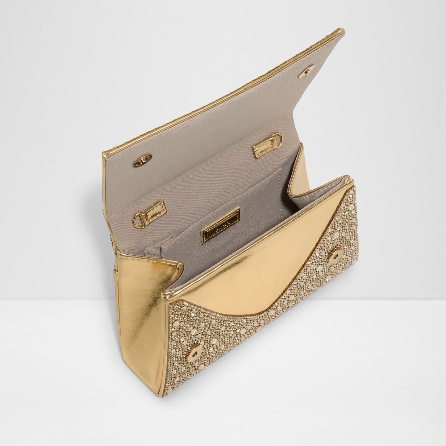 Kadın Gold Clutch El Çantası-3