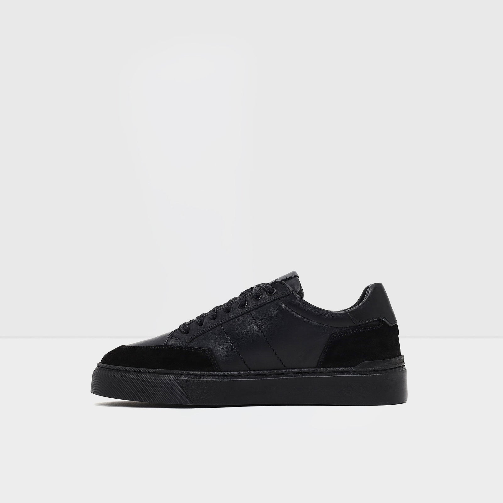 Hakiki Deri Erkek Siyah Sneaker-3