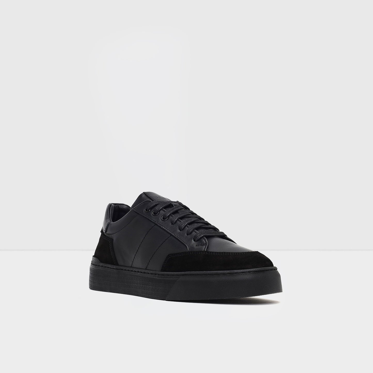 Hakiki Deri Erkek Siyah Sneaker-4