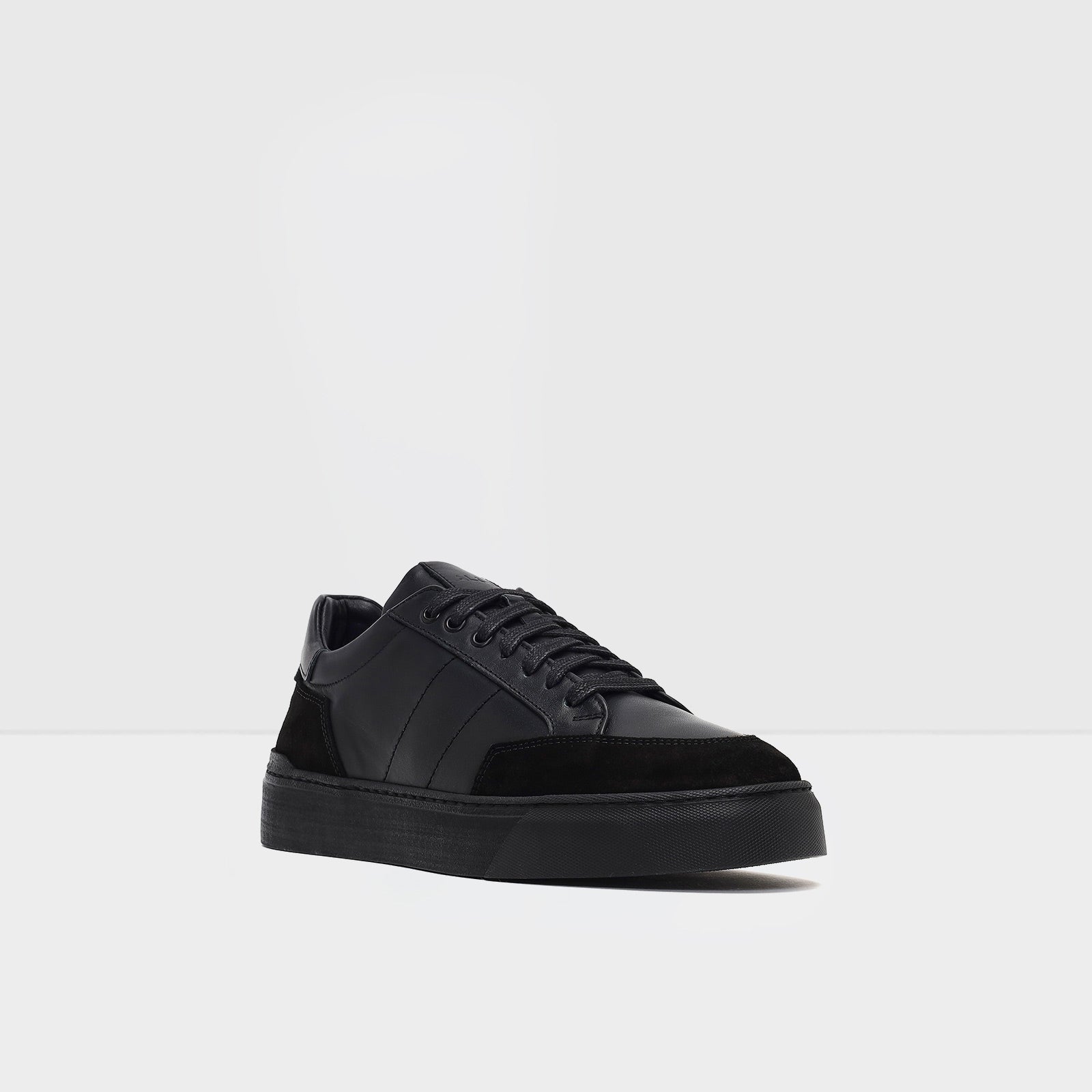 Hakiki Deri Erkek Siyah Sneaker-4