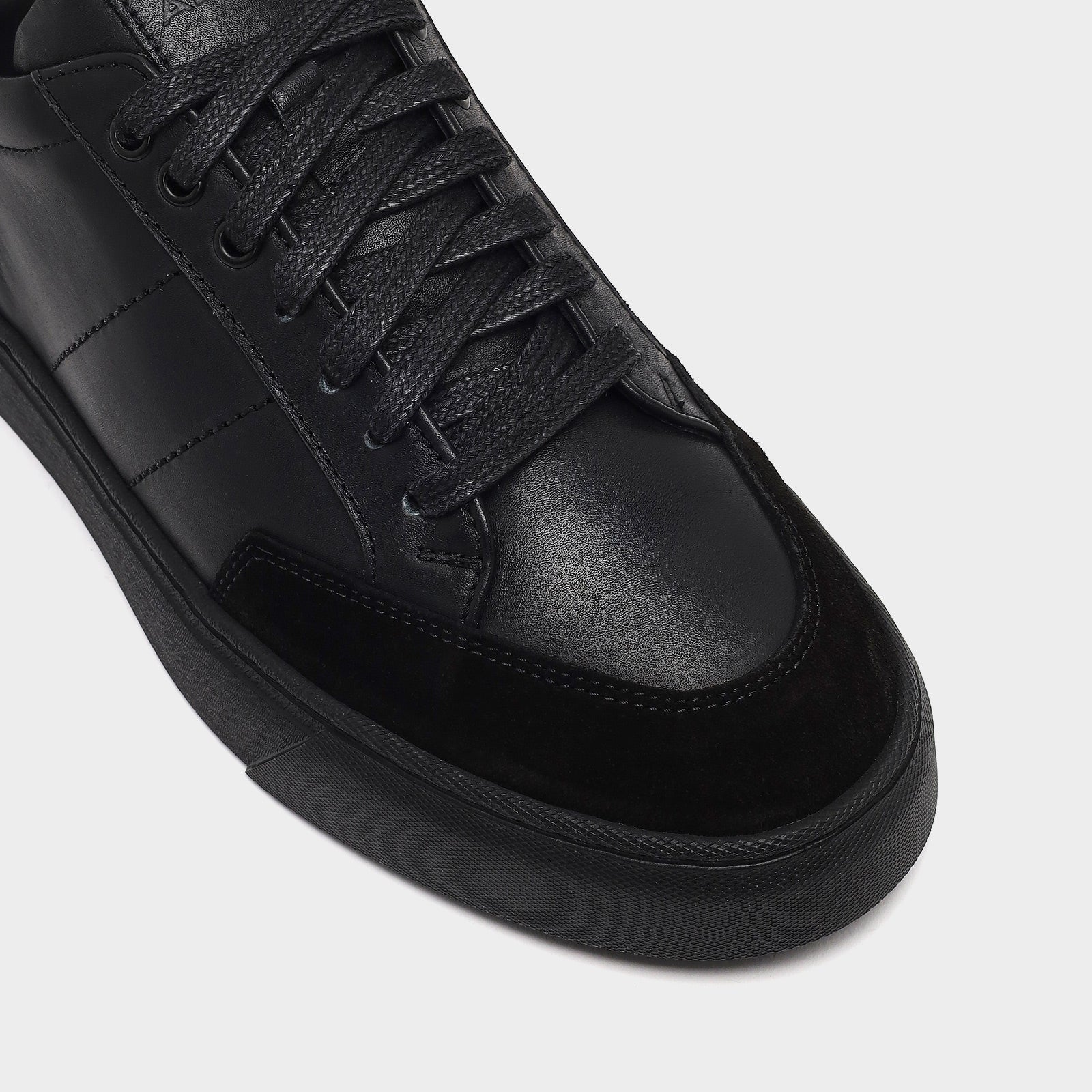 Hakiki Deri Erkek Siyah Sneaker-5