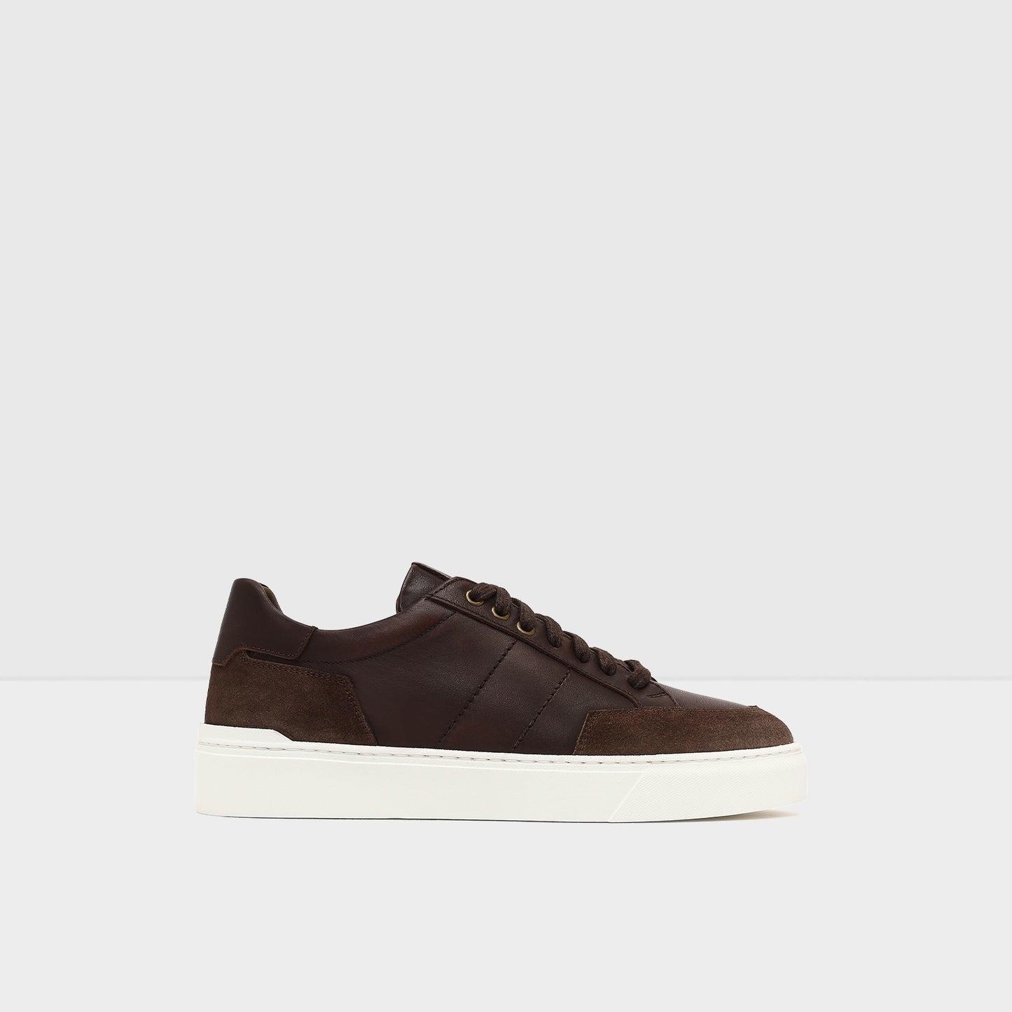 Hakiki Deri Erkek Kahve Sneaker-1