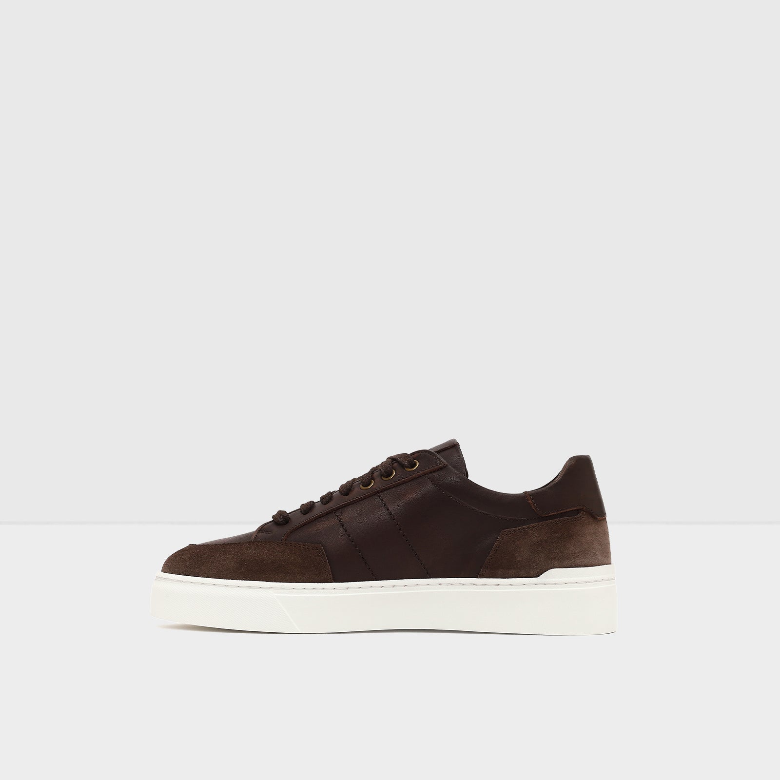 Hakiki Deri Erkek Kahve Sneaker-3
