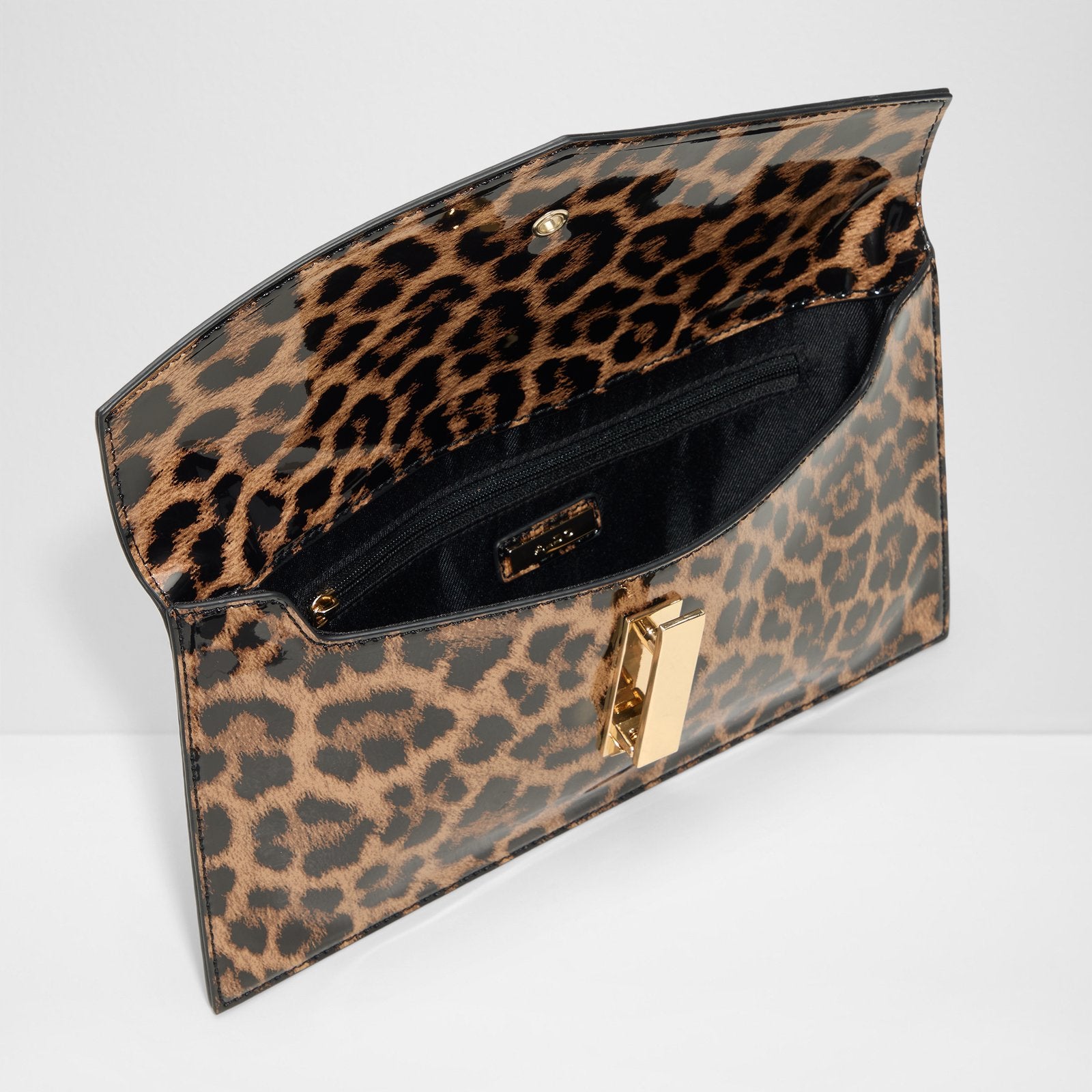 Kadın Leopar Desenli Multi Renkli Clutch El Çantası-3