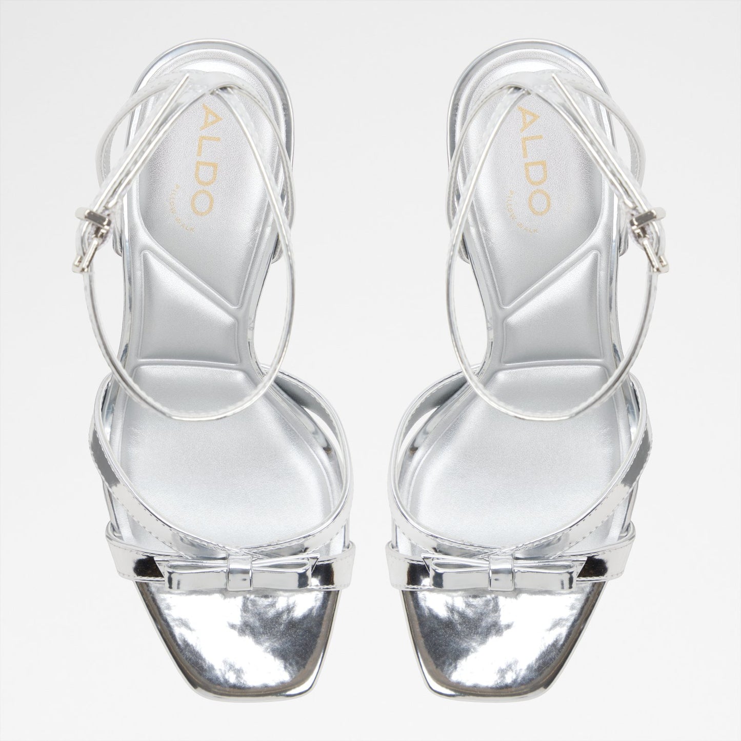 Kadın Gümüş Topuklu Sandalet-6