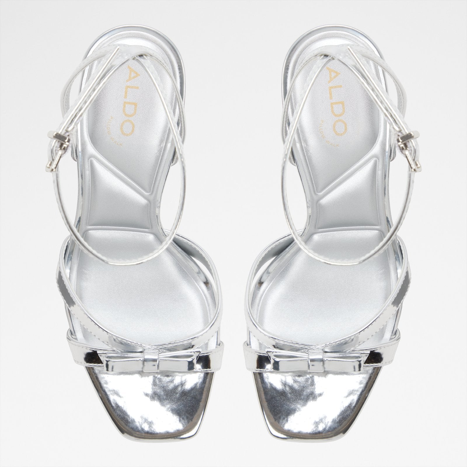 Kadın Gümüş Topuklu Sandalet-6