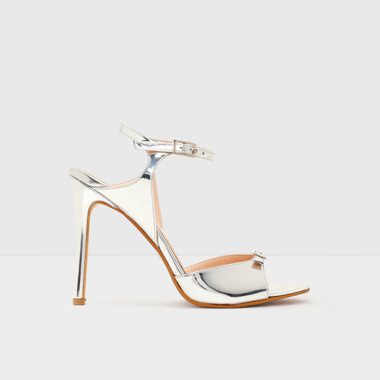 Kadın Gümüş Topuklu Sandalet-1