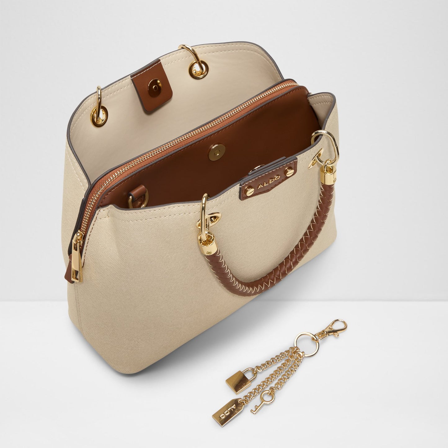 Kadın Ekru Omuz Ve El Çantası-3