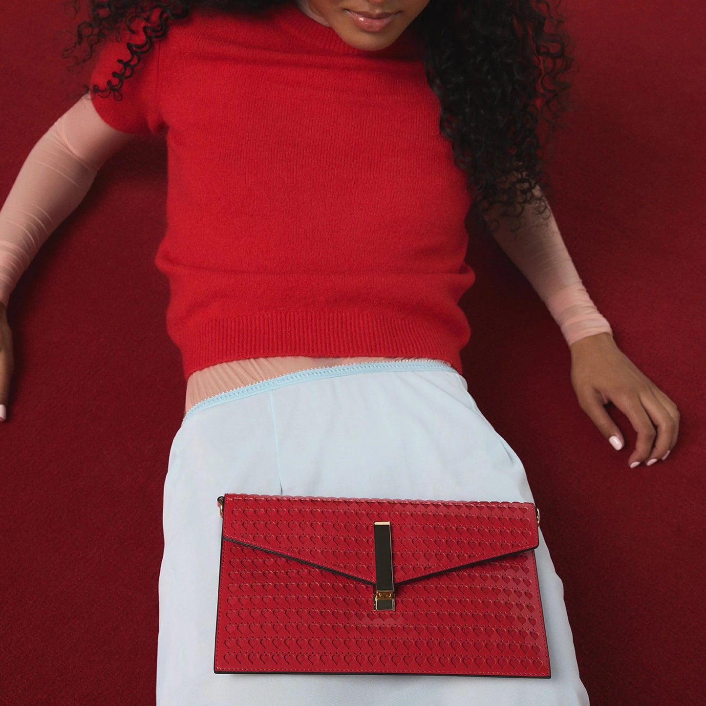 LOVECLUTCH Kadın Kırmızı El Çantası