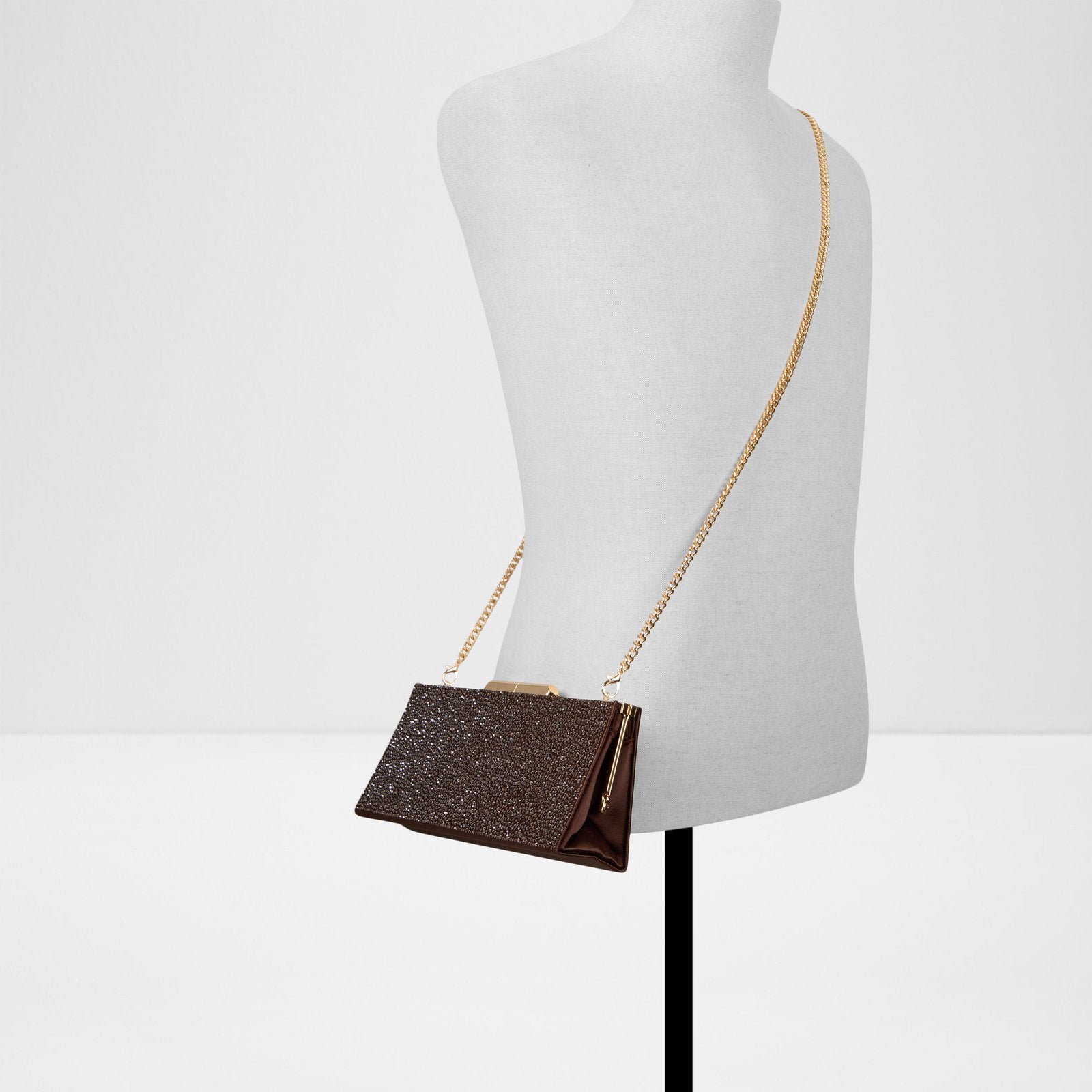 Kadın Kahve Clutch El Çantası-4