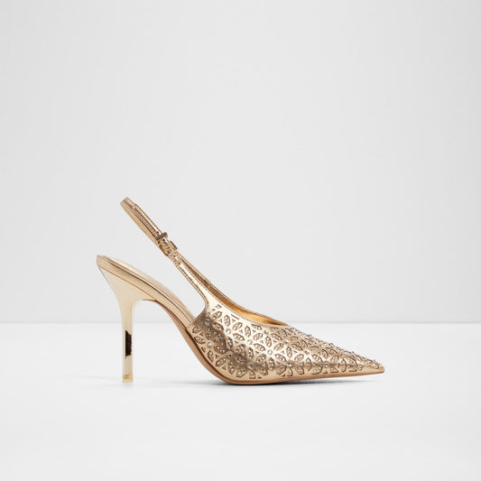 Kadın Altın Topuklu Ayakkabı-1