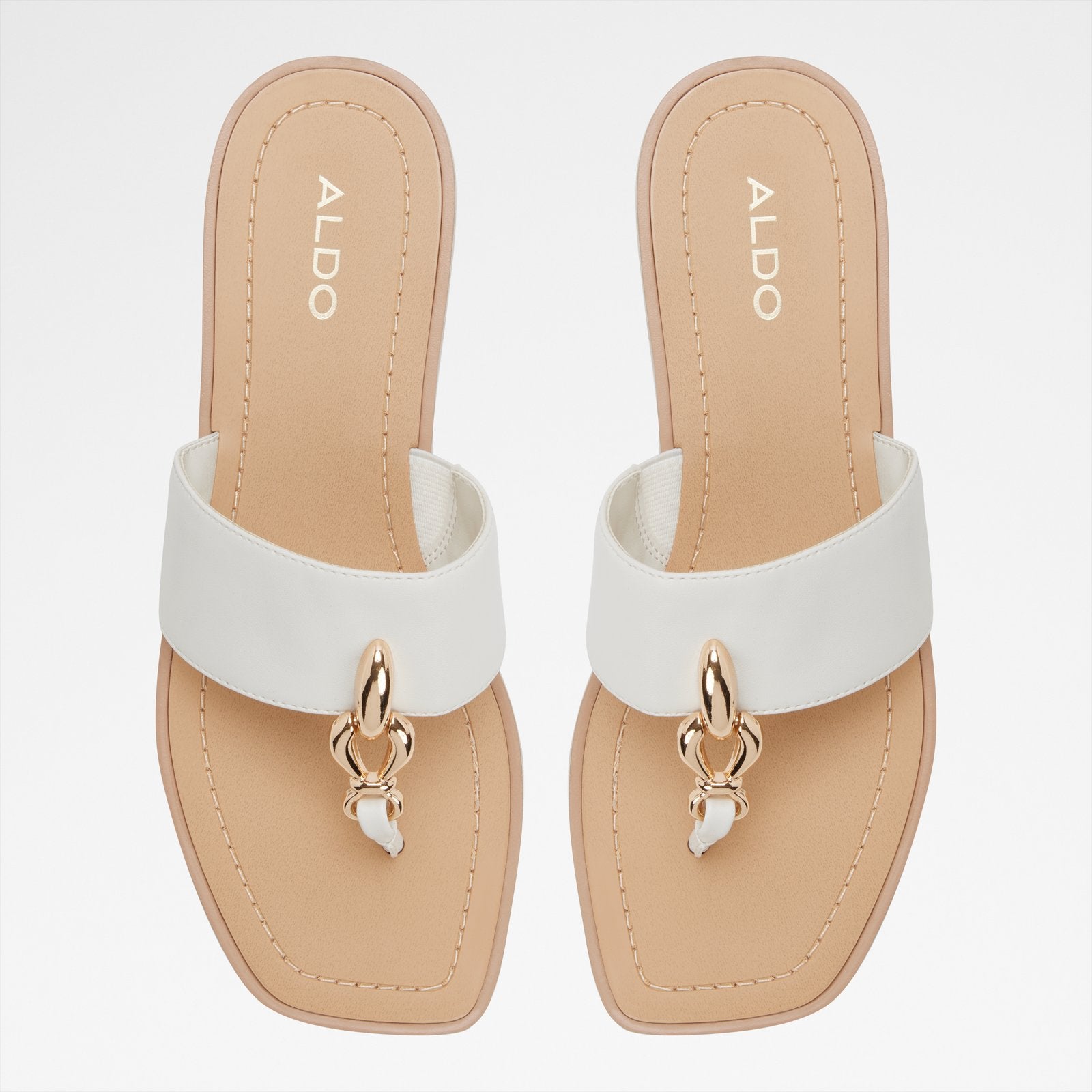 Kadın Beyaz Düz Terlik-6