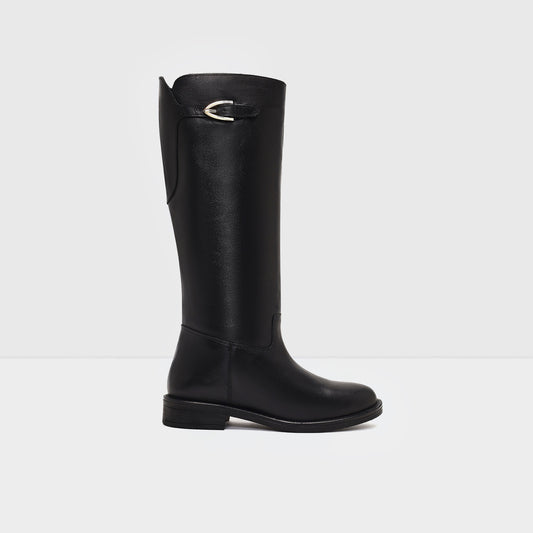 Hakiki Deri Kadın Siyah Çizme-1