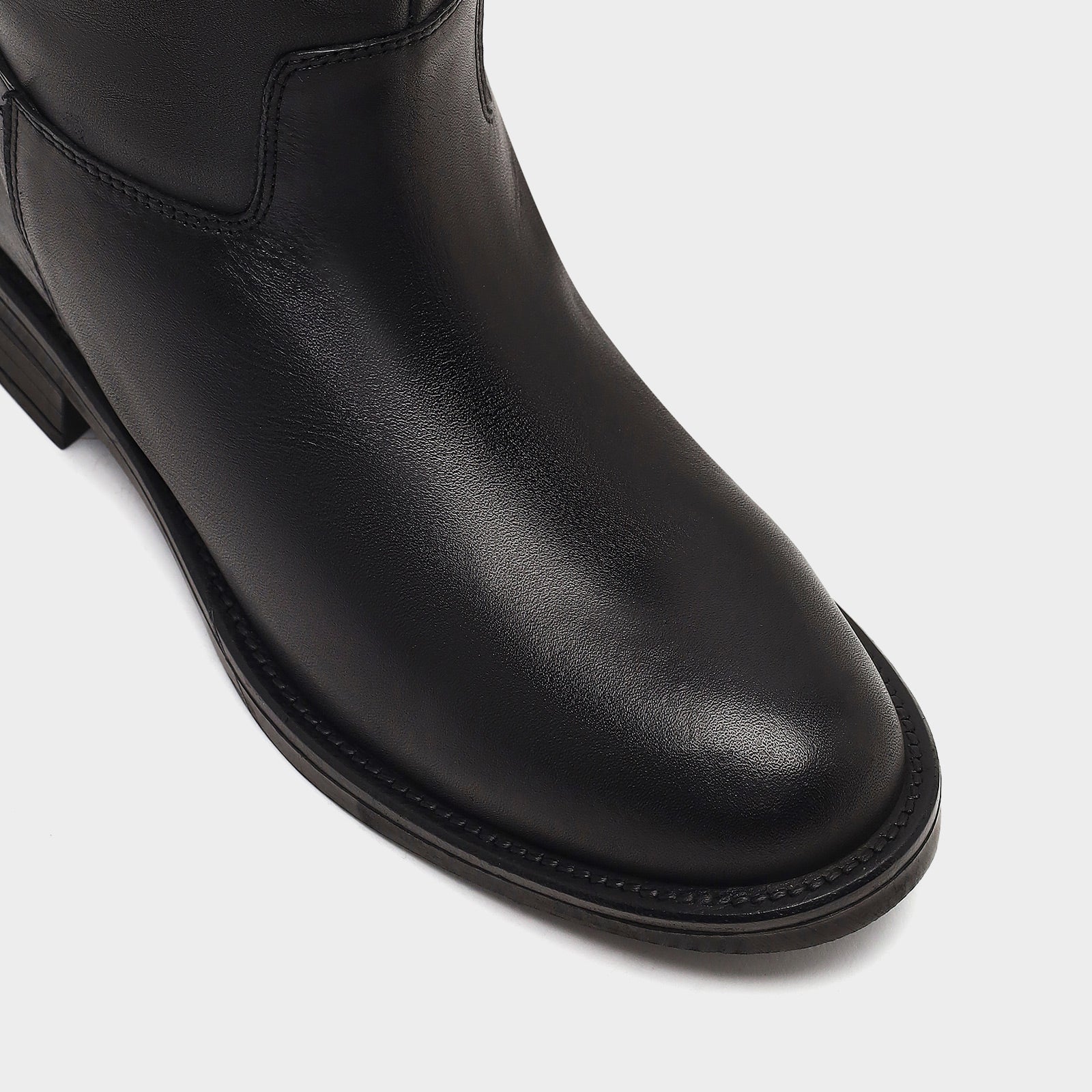 Hakiki Deri Kadın Siyah Çizme-6