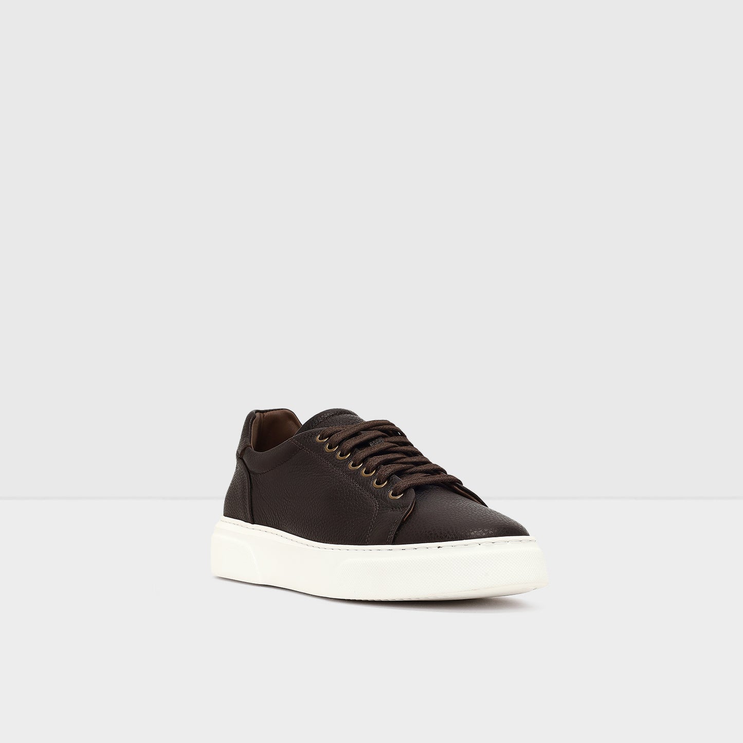 Hakiki Deri Erkek Kahve Sneaker-4