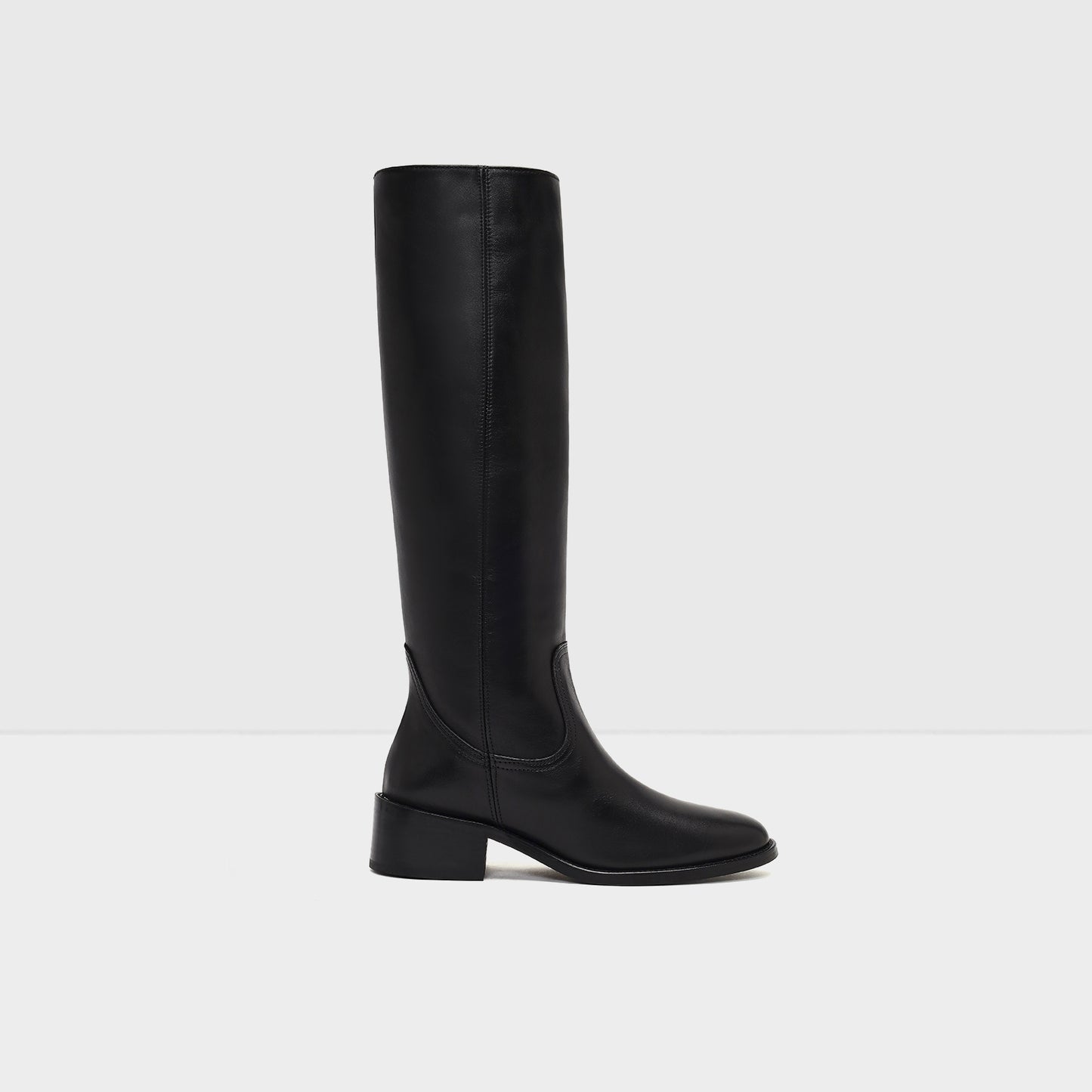 Siyah Gerçek Deri Kadın Çizme-1