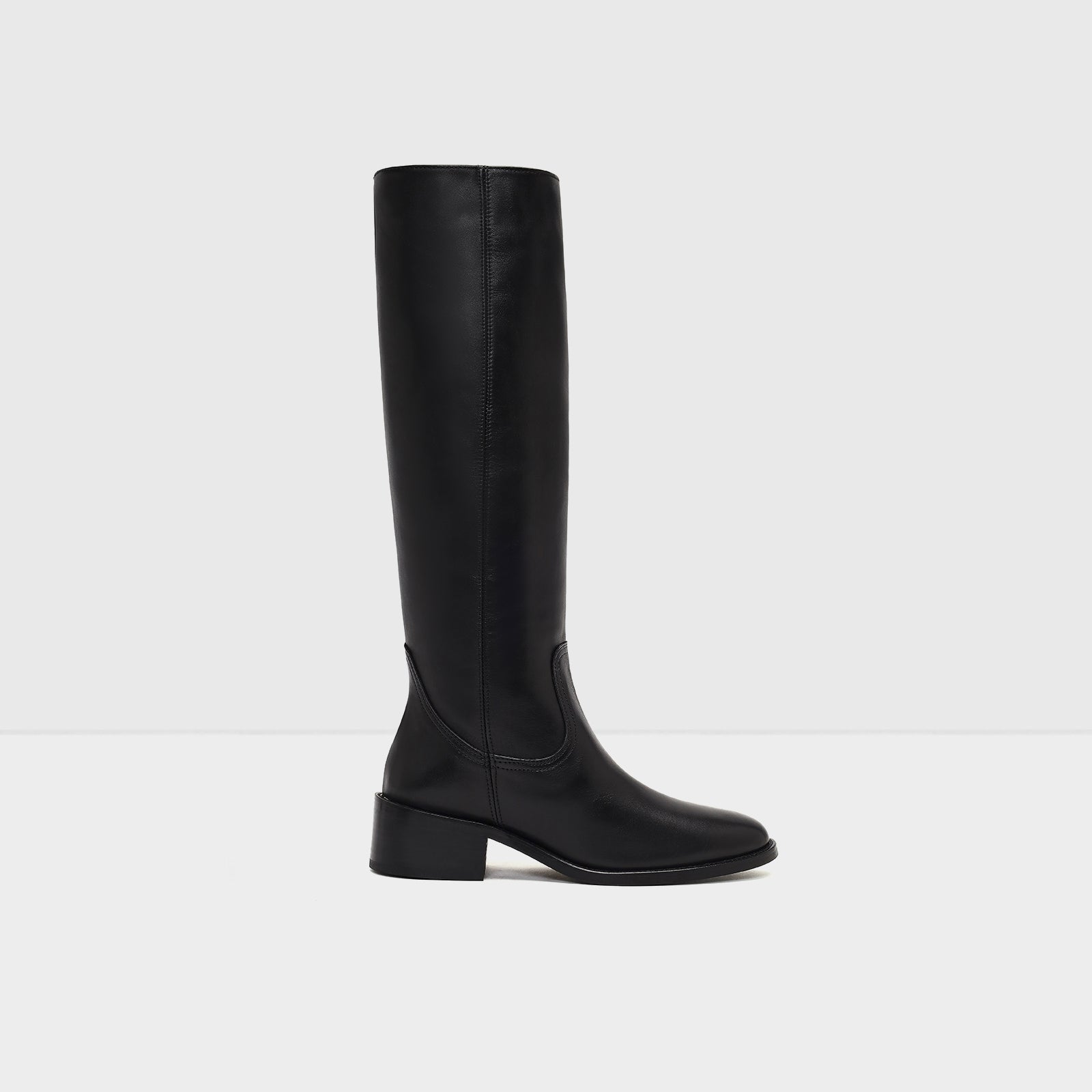 Siyah Gerçek Deri Kadın Çizme-1