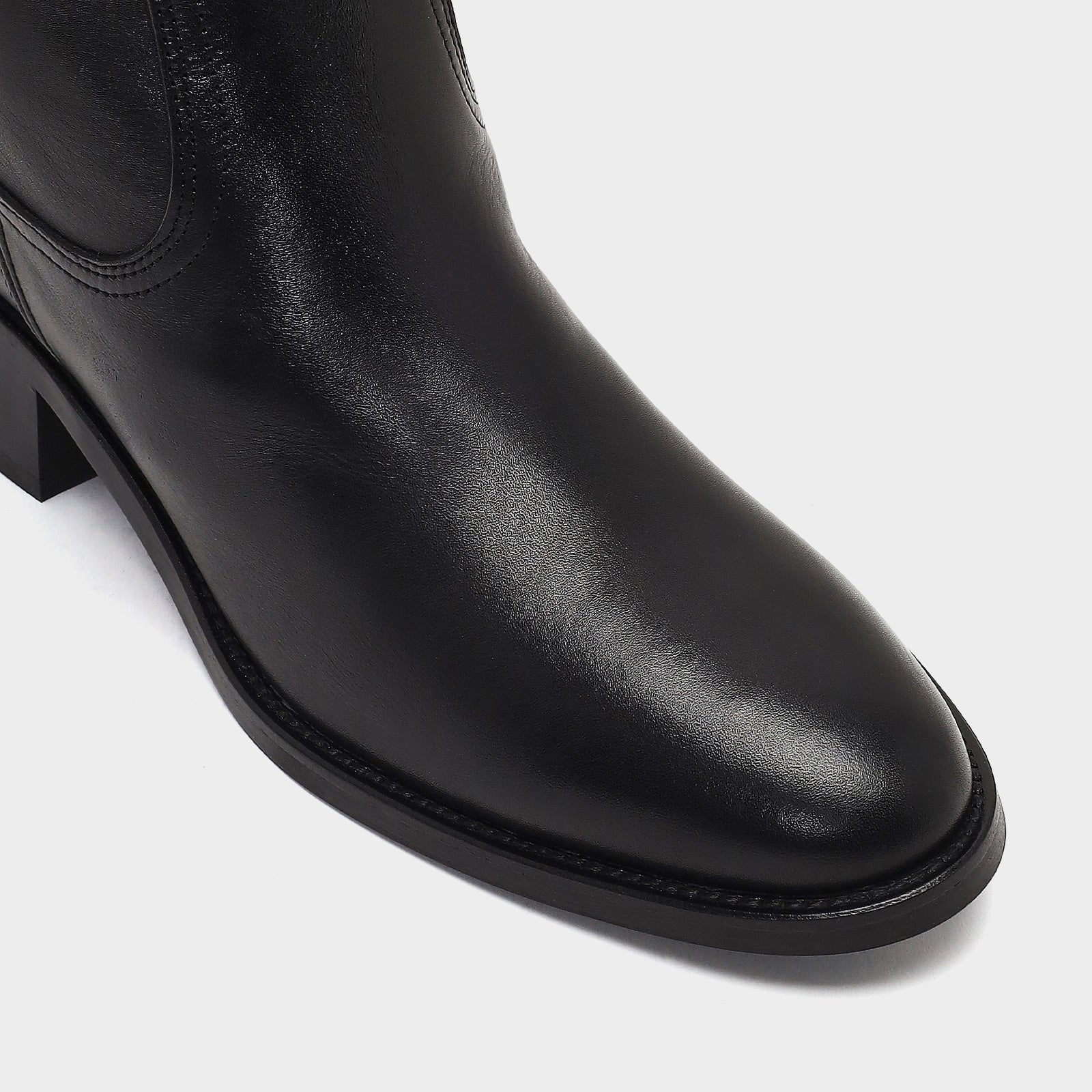 Siyah Gerçek Deri Kadın Çizme-6