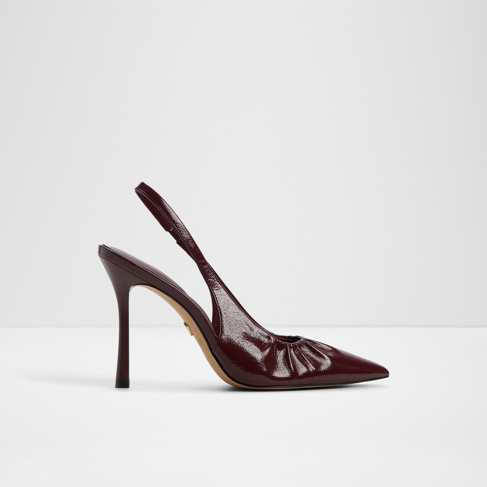 Kadın Bordo Arkası Açık Topuklu Ayakkabı-1