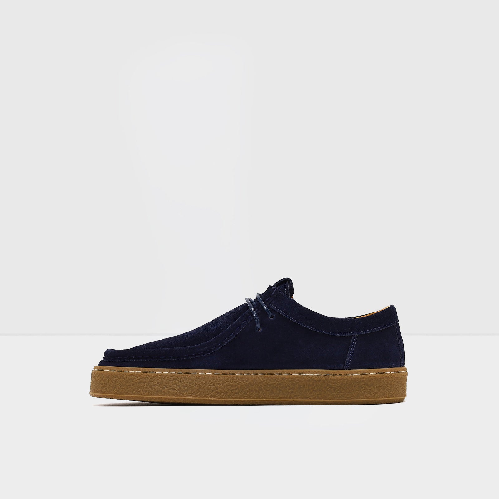 Hakiki Deri Bej Erkek Lacivert Loafer-3