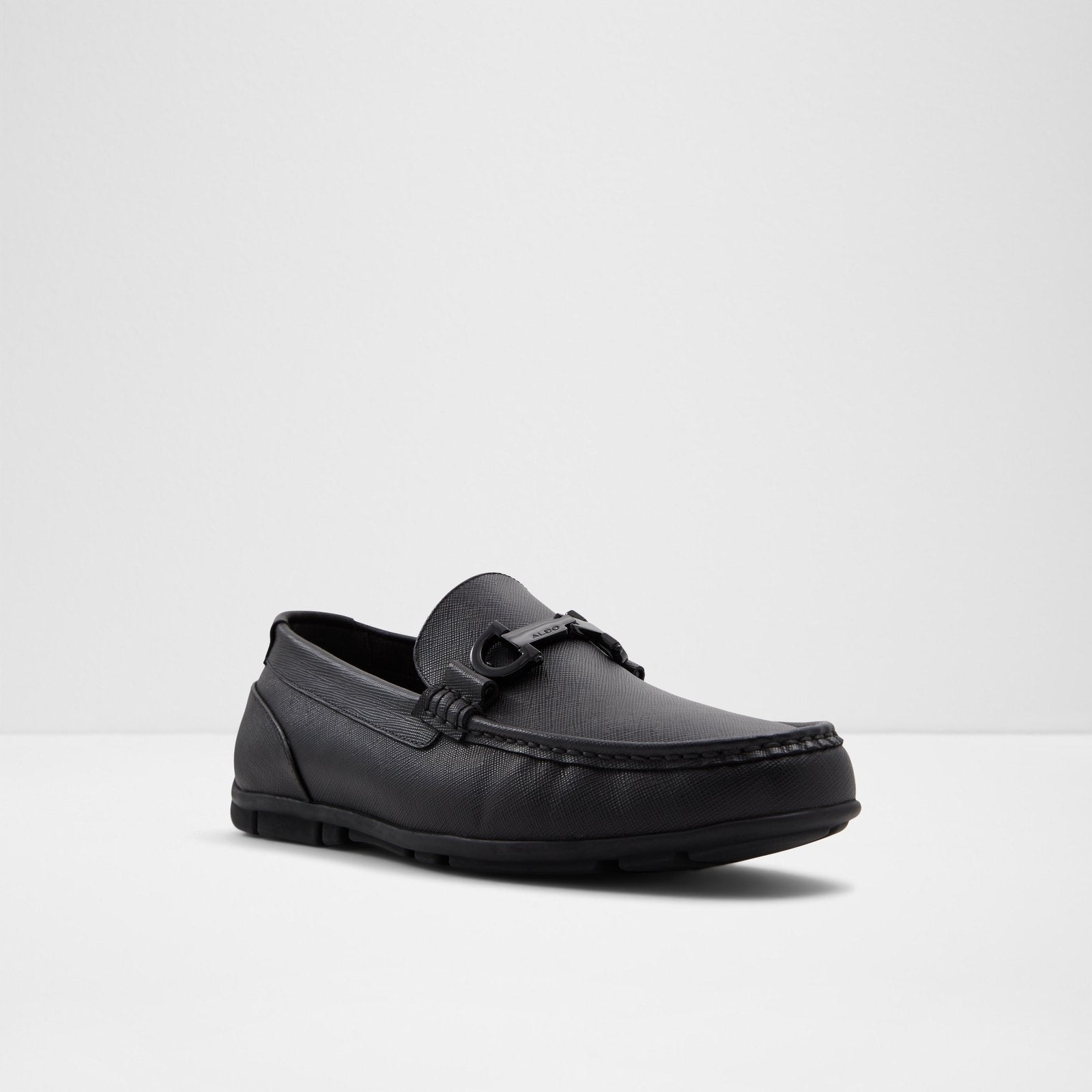 Erkek Hakiki Deri Siyah Slip-on Ayakkabı-4
