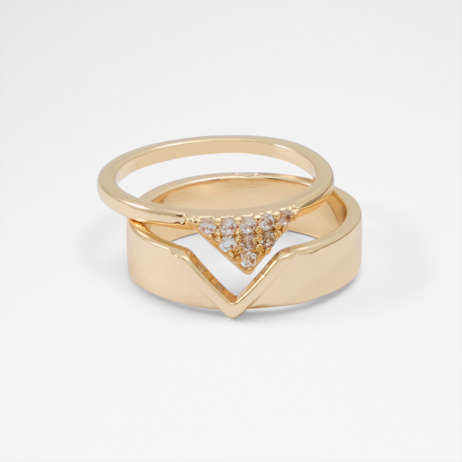 Kadın Gold Rengi Yüzük Seti-1