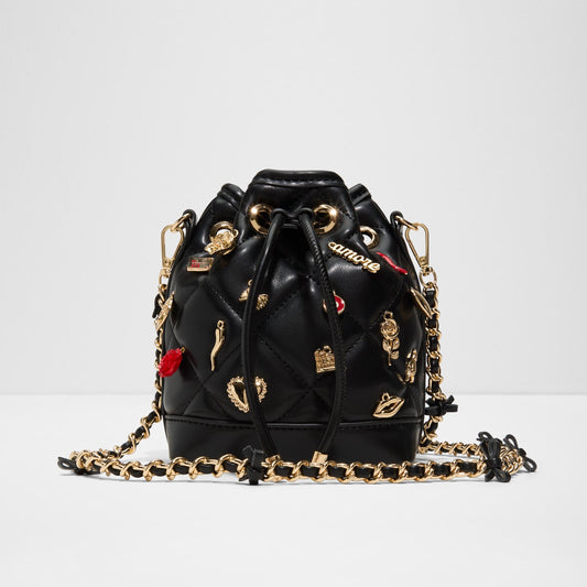 Kadın Siyah Kova Şeklinde Çapraz Çanta-1