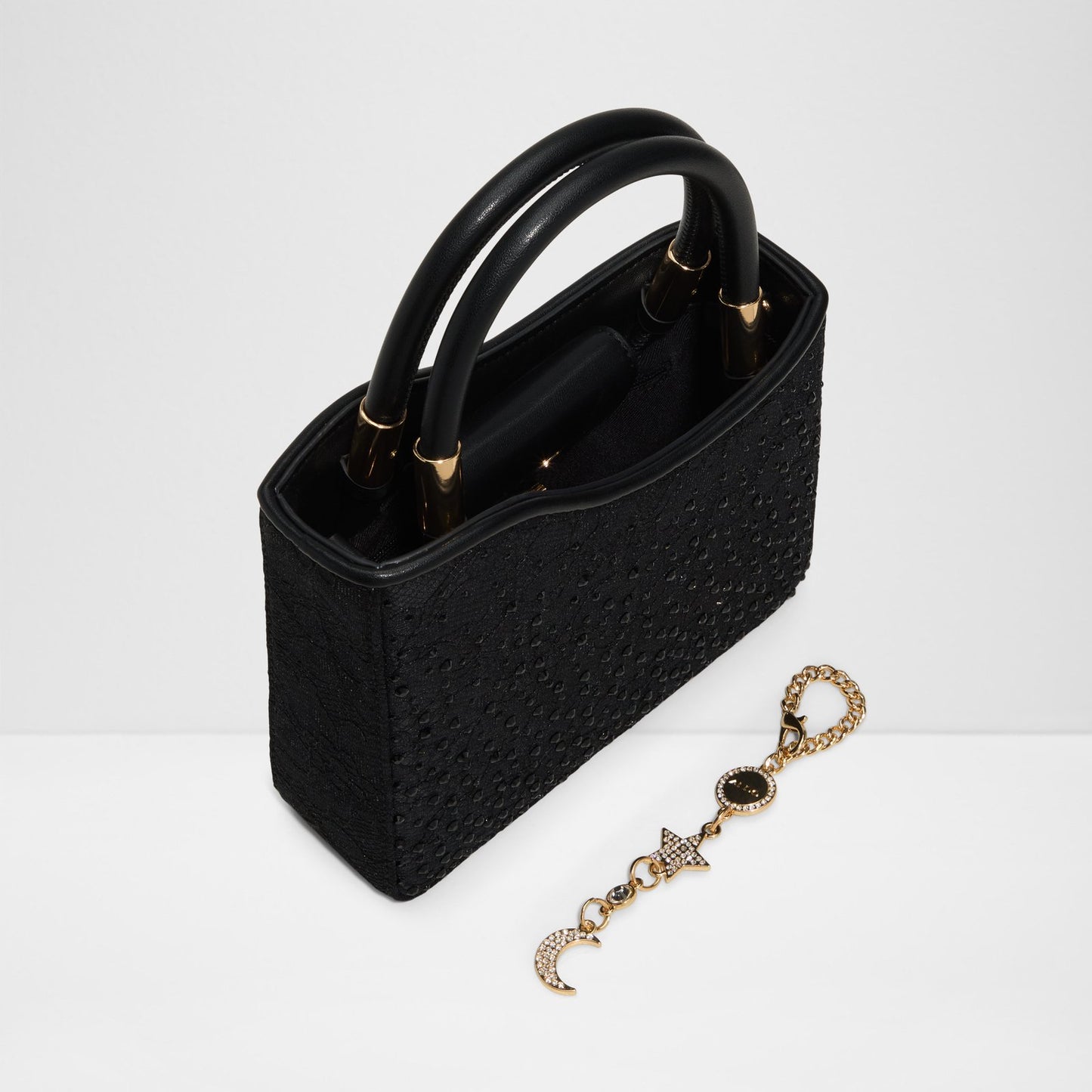 Kadın Siyah Üstten Saplı Clutch Çanta-3