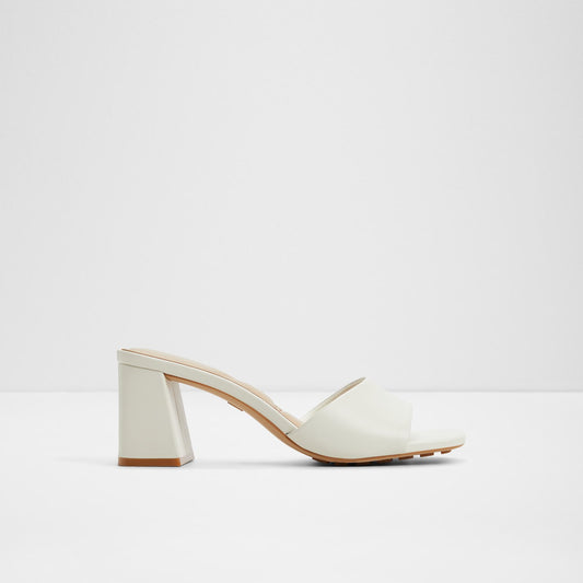 Kadın Beyaz Topuklu Terlik-1