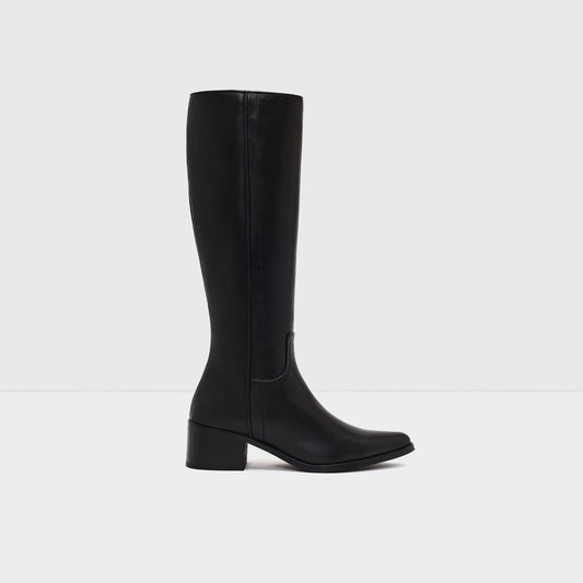 Hakiki Deri Kadın Siyah Çizme-1