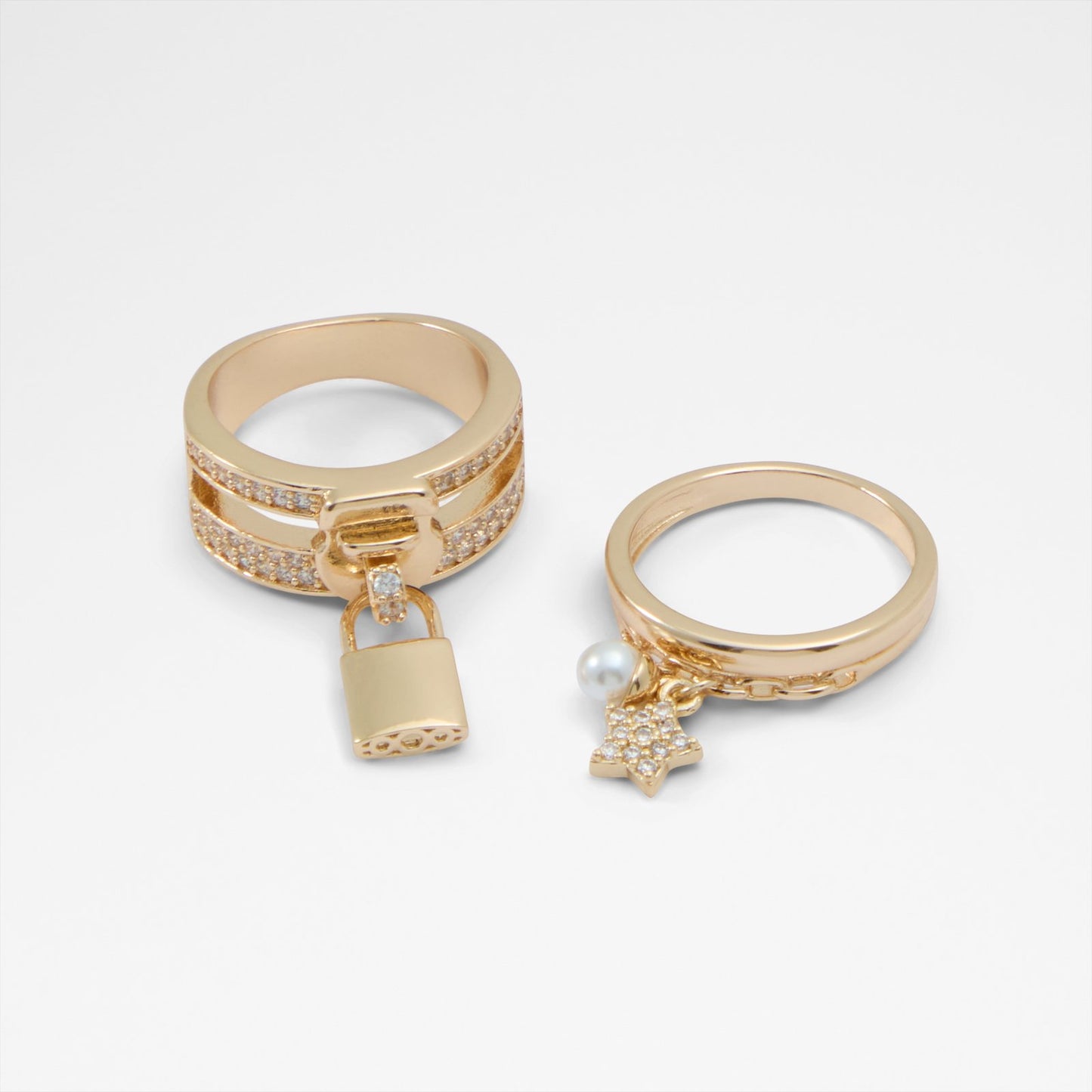 Kadın Gold Rengi Yüzük Seti-1