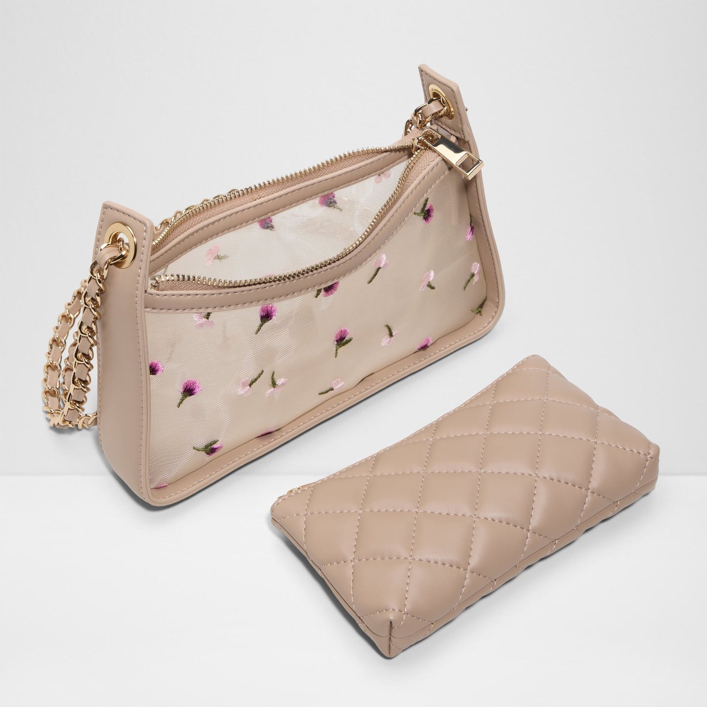 Kadın Bej Omuz ve El Çantası-3